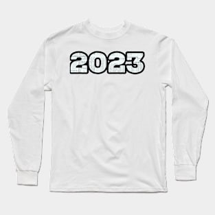 2023  newspaper text design Long Sleeve T-Shirt